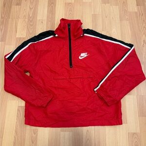 Vintage Nike Anorak Windbreaker  Early 1980s Made in USA Red Medium